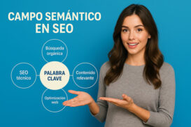 Mujer explica el campo semántico en seo