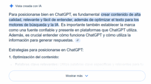 posicionamiento en chatgpt